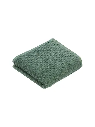 VOSSEN | Gästetuch 30x50cm GOLDEN CENTURY Rubin | dunkelgrün
